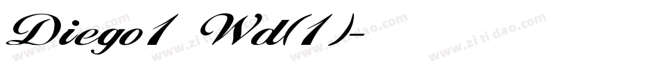Diego1 Wd(1)字体转换